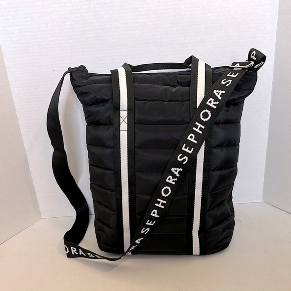 Sephora Quilted Puffer Bag With Adjustable Strap